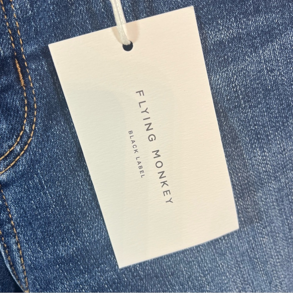 FLYING MONKEY black label Effusive High Rise Crop Slim Straight Jeans - Picture 3 of 9